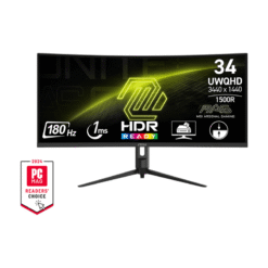 MSI MAG 342CQR E2 – 34” WQHD 180Hz Curved Gaming Monitor