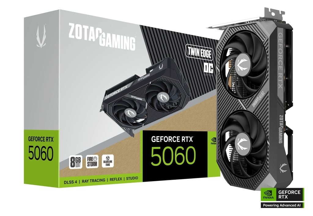 ZOTAC RTX 5060 Twin Edge OC 8GB – Ray Tracing Gaming GPU