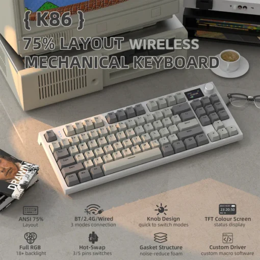 Attack Shark K86 Wireless RGB Mechanical Keyboard - Image 11