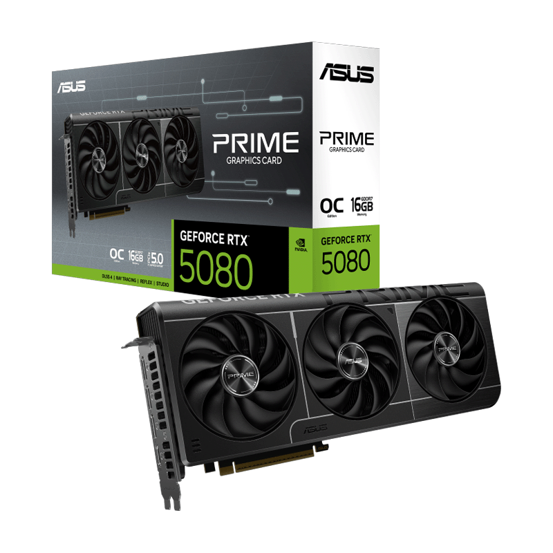 ASUS PRIME GeForce RTX 5080 16GB GDDR7 Graphics Card – Ultimate 4K Gaming GPU