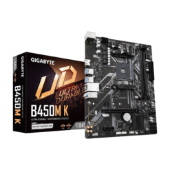 GIGABYTE B450M K DDR4 AM4 motherboard front view