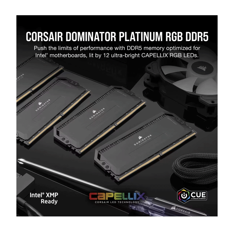 Corsair Dominator Platinum 64GB (32x2) DDR5 6600MHz CL32 - Image 2
