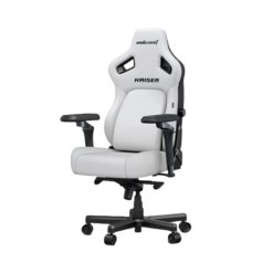 ANDASEAT Kaiser 4L Chair Cloudy White Fabric ergonomic gaming seat