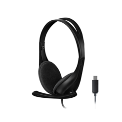 A4Tech HU‑9 USB stereo headset black front view
