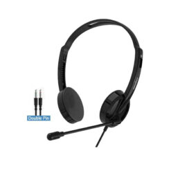 Rapoo H102 wired stereo headset black with adjustable microphone