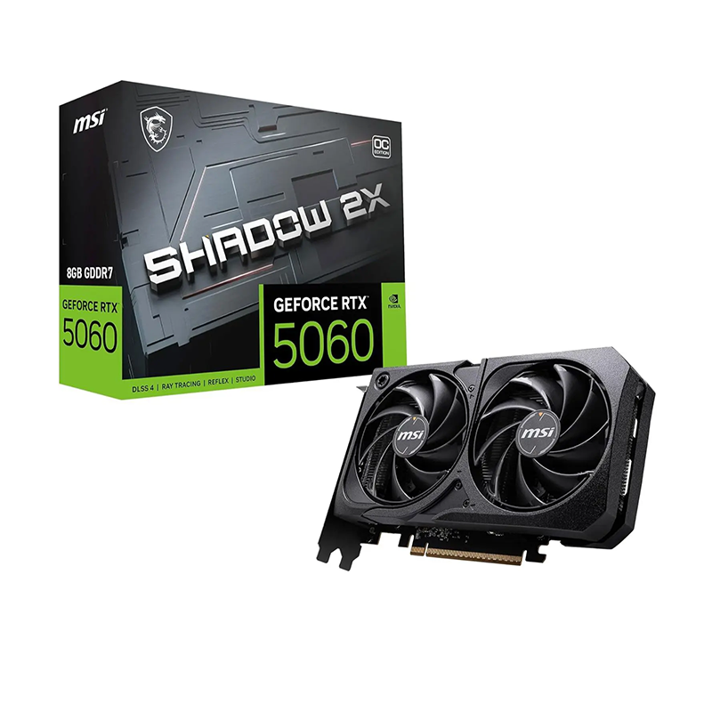 MSI Shadow 2X RTX 5060 8GB Gaming Graphics Card 1 MSI Shadow 2X RTX 5060 8GB graphics card