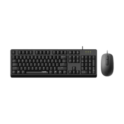 Rapoo X130 Pro wired mouse keyboard combo US black desktop set
