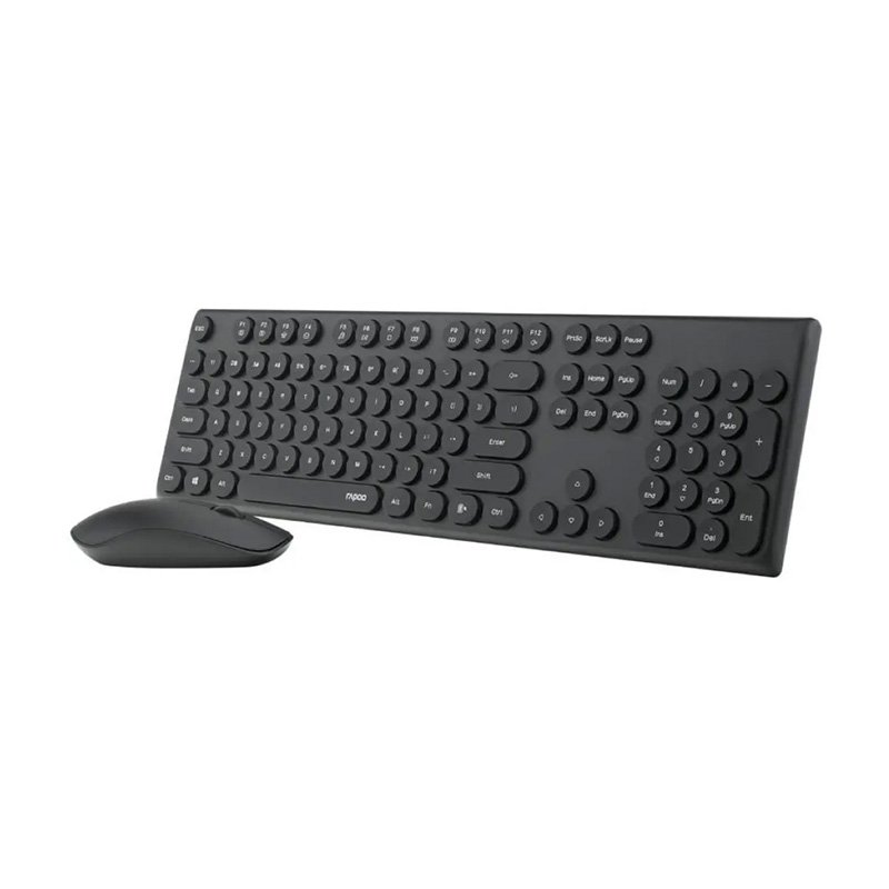 Rapoo X260S Wireless Mouse & Keyboard US Black – Dual-Mode Comfort Combo 1 Rapoo X260S wireless keyboard mouse combo US black
