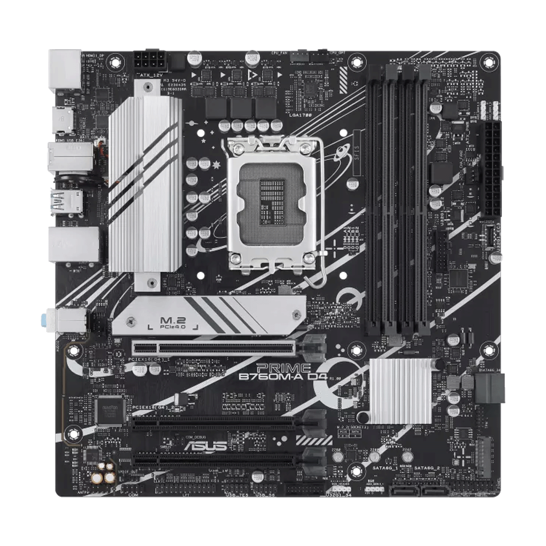 ASUS Prime B760M-A DDR4 LGA1700 mATX Motherboard 1 ASUS Prime B760M-A DDR4 Motherboard