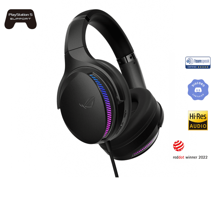ROG Fusion II 300 Gaming Headset – Immersive Virtual 7.1 Audio & Premium Comfort 1 ROG Fusion II 300 Gaming Headset with RGB Lighting