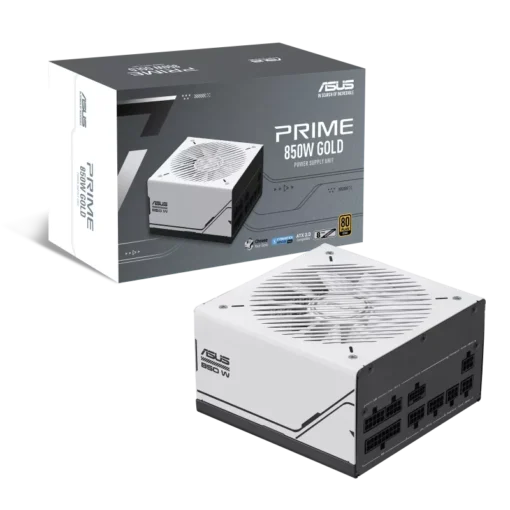 ASUS PRIME AP‑850G 850W 80+ GOLD Fully‑Modular ATX 3.0 Power Supply – White 1 ASUS PRIME AP‑850G 850W 80+ Gold Fully Modular Power Supply White