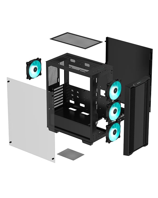 Deepcool CC560 Gaming Case – Black Mid-Tower ARGB PC Chassis - Image 2