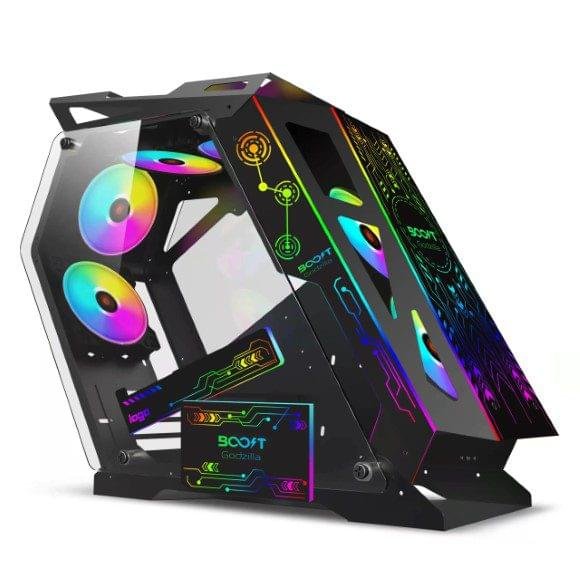 Boost Godzilla ATX & M-ATX Tempered Glass PC Case Black - Image 2