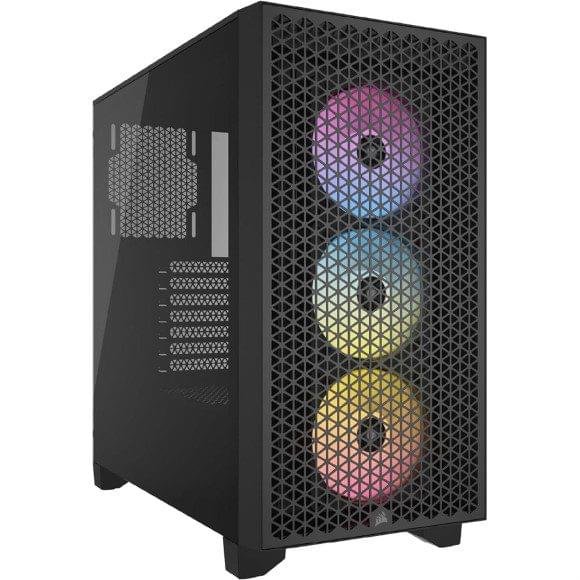 CORSAIR 3000D RGB AIRFLOW mid-tower PC case black front panel