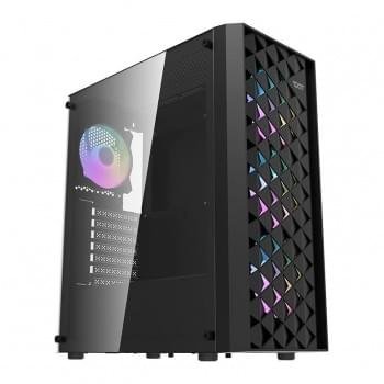 AIGO DarkFlash DK351 4 ARGB Fans Gaming Case – Black Mid-Tower PC Chassis 4 AIGO DarkFlash DK351 Gaming Case black with 4 ARGB fans