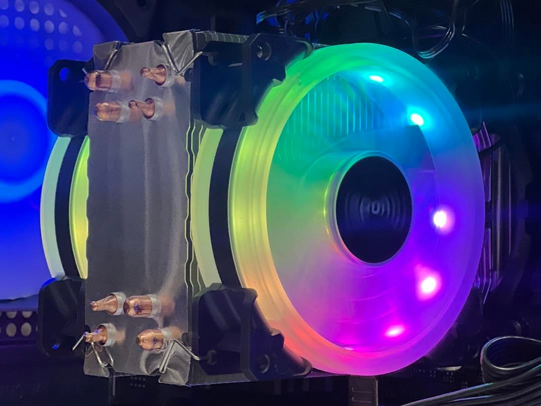 Thunder Squall TAC-225 ARGB CPU Air Cooler – Dual Fan High-Airflow Cooling 2 Thunder Squall TAC-225 ARGB CPU Air Cooler – Dual Fan High-Airflow Cooling - Image 2