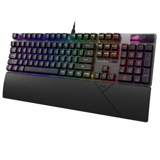 ASUS ROG Strix XA11 Scope II Gaming Keyboard, Pre-lubed ROG NX Snow Linear Mechanical Switches, Sound-dampening Foam, PBT Doubleshot Keycaps, Streaming Hotkeys, Multi-Function Controls, Wrist Rest 2 ASUS ROG Strix XA11 Scope II Gaming Keyboard, Pre-lubed ROG NX Snow Linear Mechanical Switches, Sound-dampening Foam, PBT Doubleshot Keycaps, Streaming Hotkeys, Multi-Function Controls, Wrist Rest - Image 2