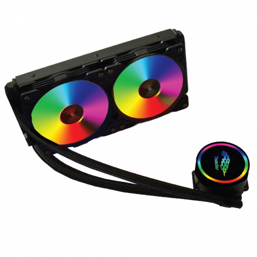 Thunder MISTRAL TRC‑240 240mm AIO Liquid CPU Cooler Black – Efficient ARGB Cooling 2 Thunder MISTRAL TRC‑240 240mm AIO Liquid CPU Cooler Black – Efficient ARGB Cooling - Image 2