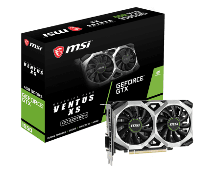 MSI GeForce GTX 1650 Ventus XS 4G OC dual fan graphics card