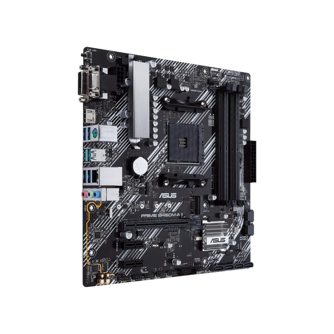ASUS Prime B450M-A II AM4 Micro-ATX Motherboard 3 ASUS Prime B450M-A II AM4 Micro-ATX Motherboard - Image 3