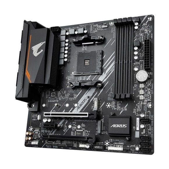 Gigabyte B550M AORUS ELITE (rev. 1.3) AM4 mATX Motherboard – DDR4 PCIe 4.0 Dual M.2 2 Gigabyte B550M AORUS ELITE (rev. 1.3) AM4 mATX Motherboard – DDR4 PCIe 4.0 Dual M.2 - Image 2