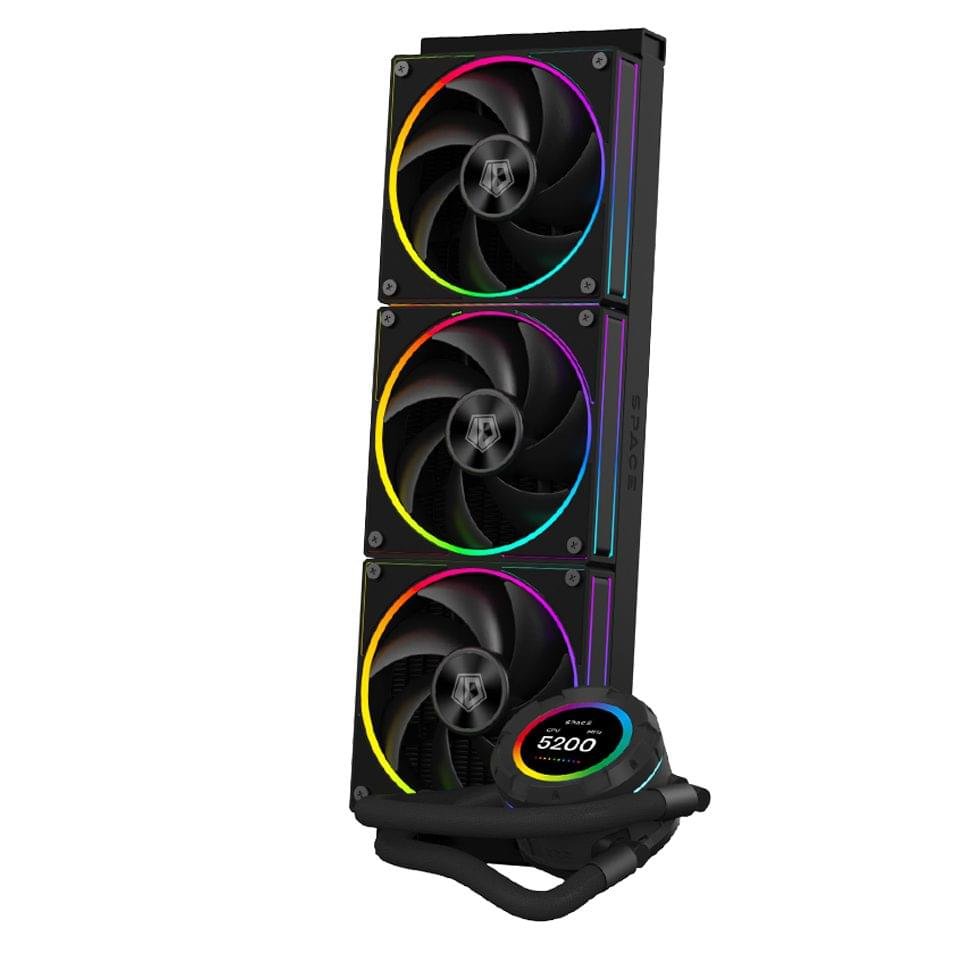 ID‑COOLING SL360 Space LCD 360mm AIO CPU Cooler Black – Premium Liquid Cooling with LCD Display 2 ID‑COOLING SL360 Space LCD 360mm AIO CPU Cooler Black – Premium Liquid Cooling with LCD Display - Image 2
