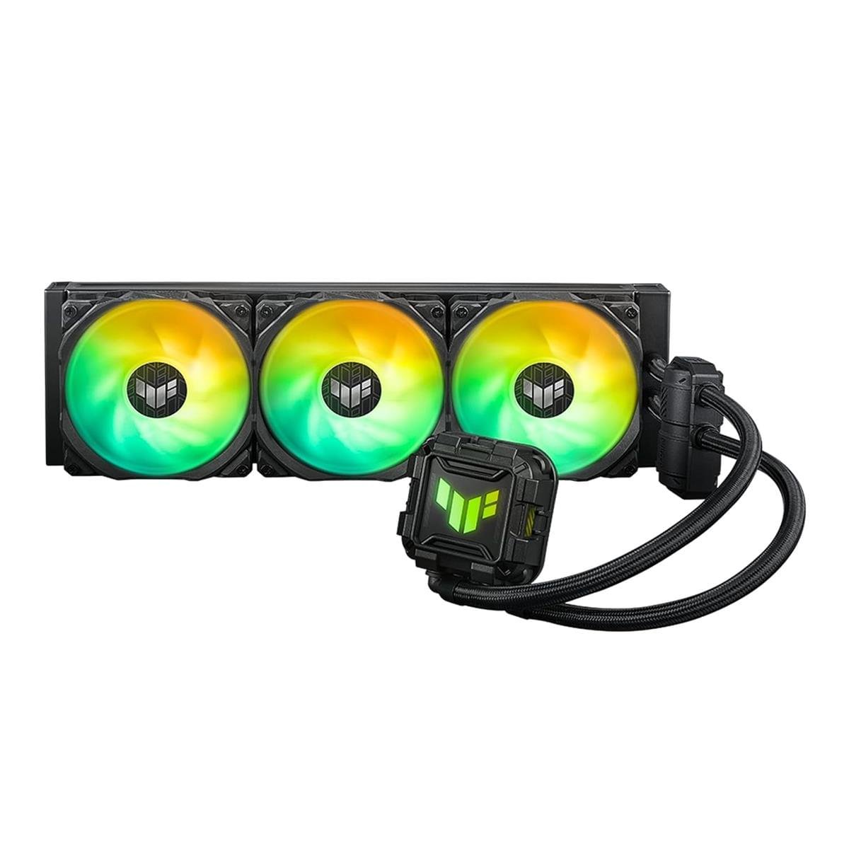 TUF Gaming LC II 360 ARGB – Asus 360mm AIO Liquid CPU Cooler Black 1 Asus TUF Gaming LC II 360 ARGB AIO liquid CPU cooler with triple fans