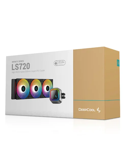 DeepCool LS720 360mm CPU Liquid Cooler Black with triple ARGB fans