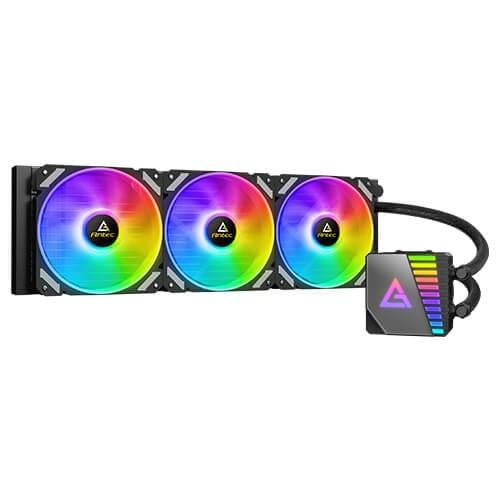 Antec Symphony 360 ARGB 360mm AIO Liquid CPU Cooler Black with triple fans