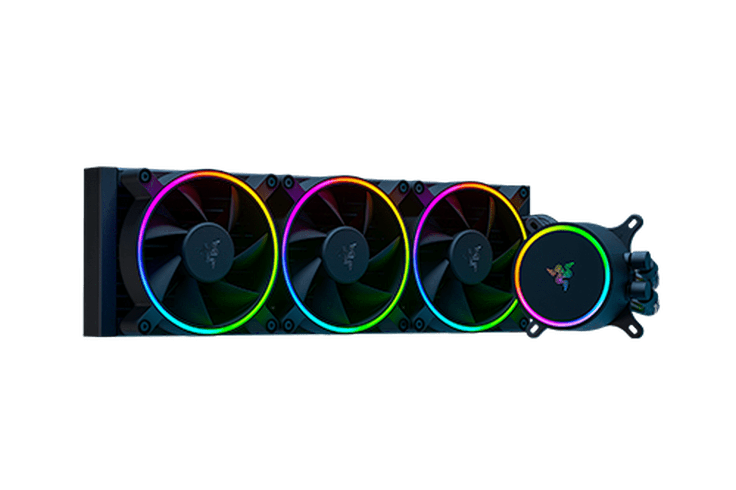 Razer Hanbo Chroma 360 ARGB AIO CPU Liquid Cooler – Black High‑Airflow Cooling - Image 2