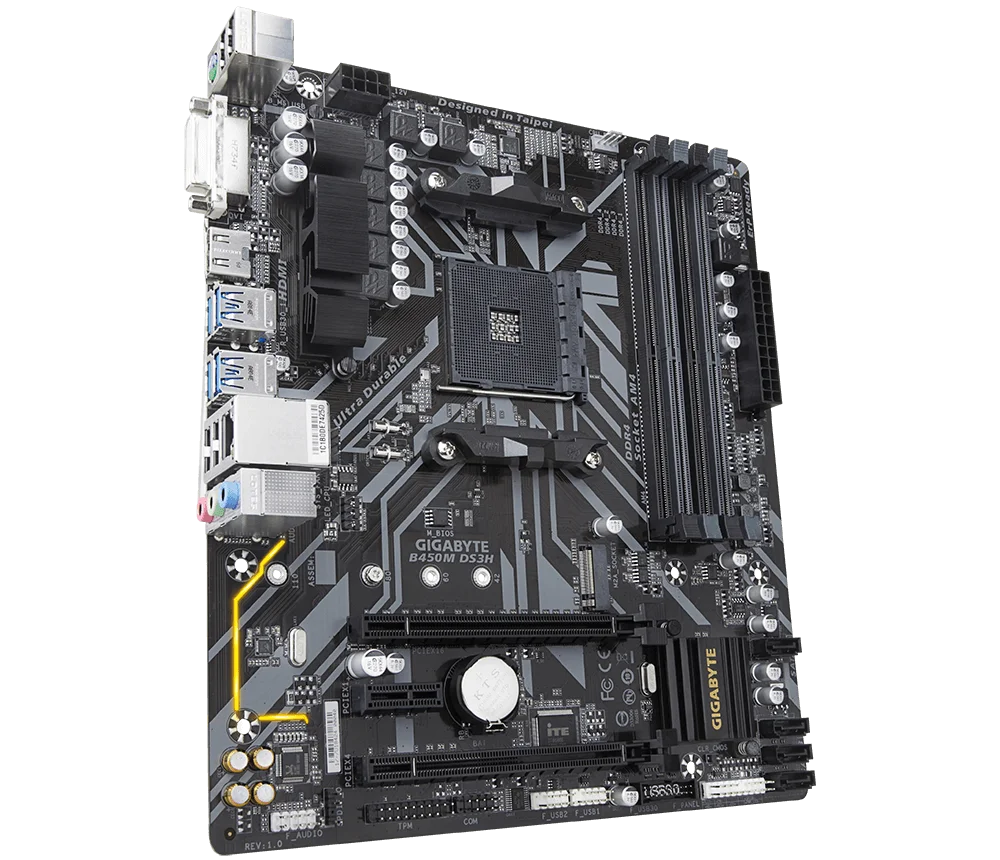 Gigabyte B450 Ultra Durable Motherboard – AMD AM4 DDR4 with Realtek® GbE LAN 2 Gigabyte B450 Ultra Durable Motherboard – AMD AM4 DDR4 with Realtek® GbE LAN - Image 2