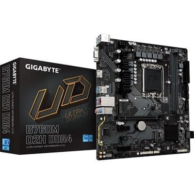 B760M D2H DDR4 Motherboard – Gigabyte Intel LGA1700 Board 1 Gigabyte B760M D2H DDR4 motherboard microATX layout