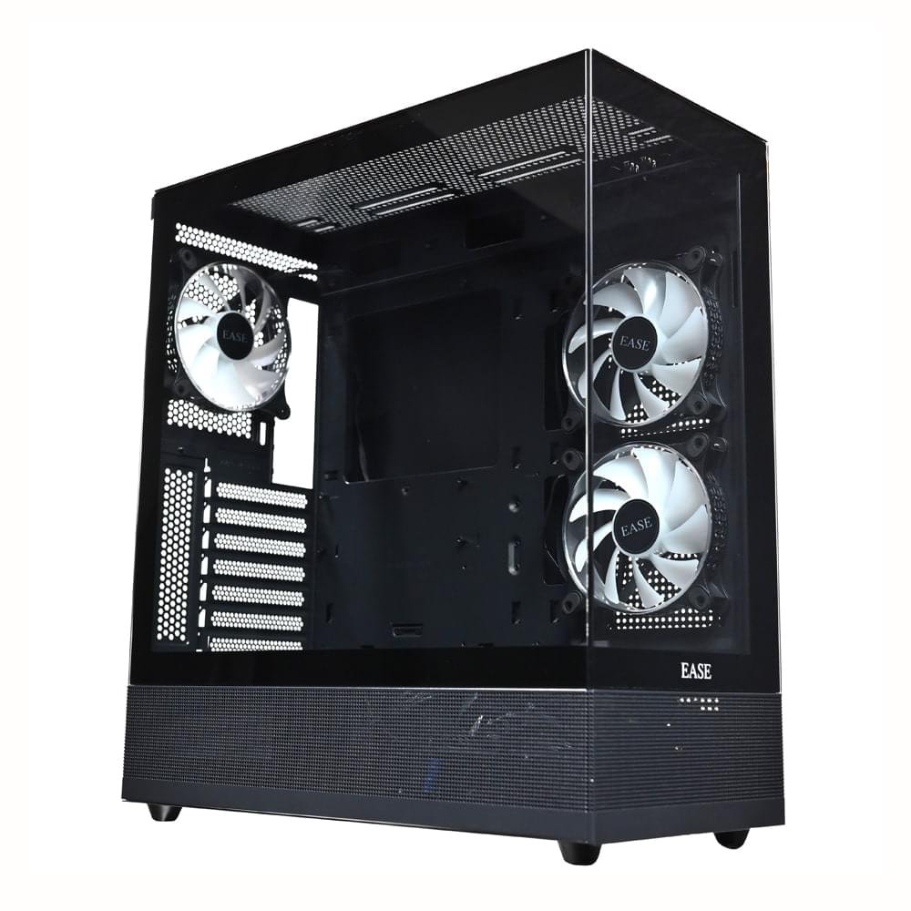 EASE EC123B Gaming Case with tempered glass and ARGB fans