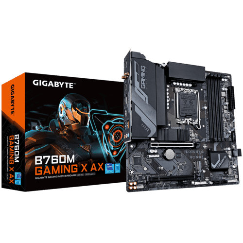 B760M Gaming X AX DDR5 Motherboard – Gigabyte Intel LGA1700 Board 1 Gigabyte B760M Gaming X AX DDR5 motherboard microATX layout