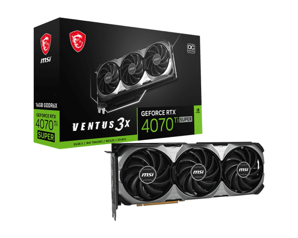 MSI GeForce RTX 4070 Ti Super 16GB Ventus 3X OC graphics card