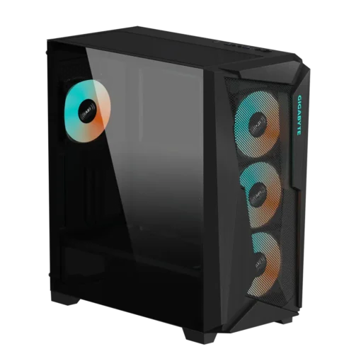Gigabyte C301 Glass ARGB Mid‑Tower ATX Case – Black Gaming Chassis - Image 2