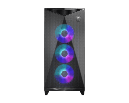 MSI MPG GUNGNIR 300R AIRFLOW ,2xUSB 3.2 Gen 1, 1xUSB 3.2 Gen2 Type-C, 4x120mm PWM ARGB Fan, ARGB+PWM Control Board, Tempered Glass Window, Black - Image 2