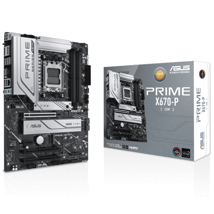 ASUS Prime X670‑P‑CSM DDR5 motherboard AM5 ATX layout