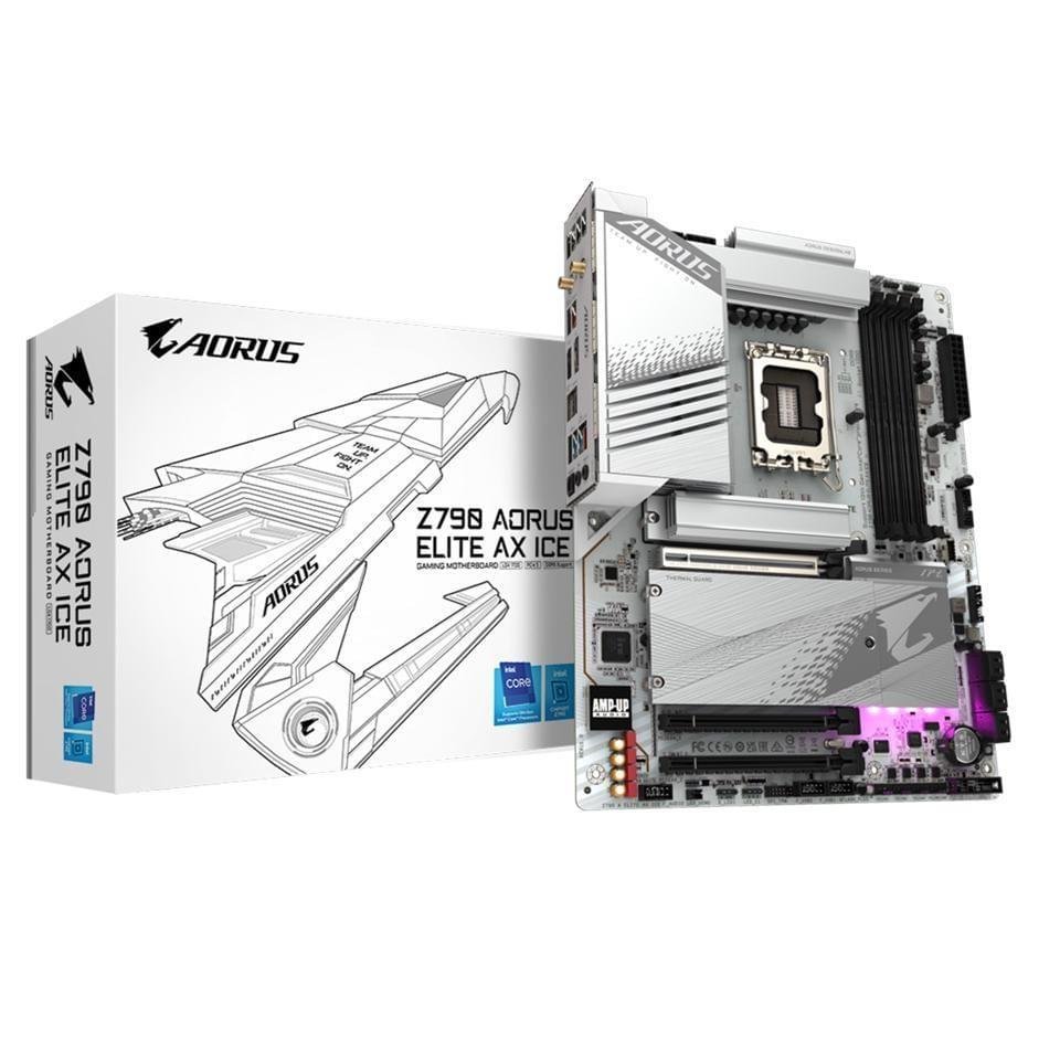 Gigabyte Z790 AORUS ELITE AX ICE Intel Motherboard - High Performance for Gaming and Workstation Builds