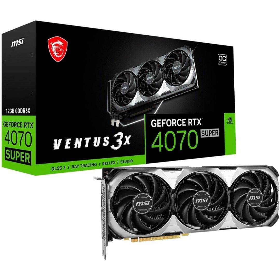 MSI GeForce RTX 4070 Super 12GB Ventus 3X OC Graphics Card – High-Performance Gaming 1 MSI GeForce RTX 4070 Super 12GB Ventus 3X OC graphics card
