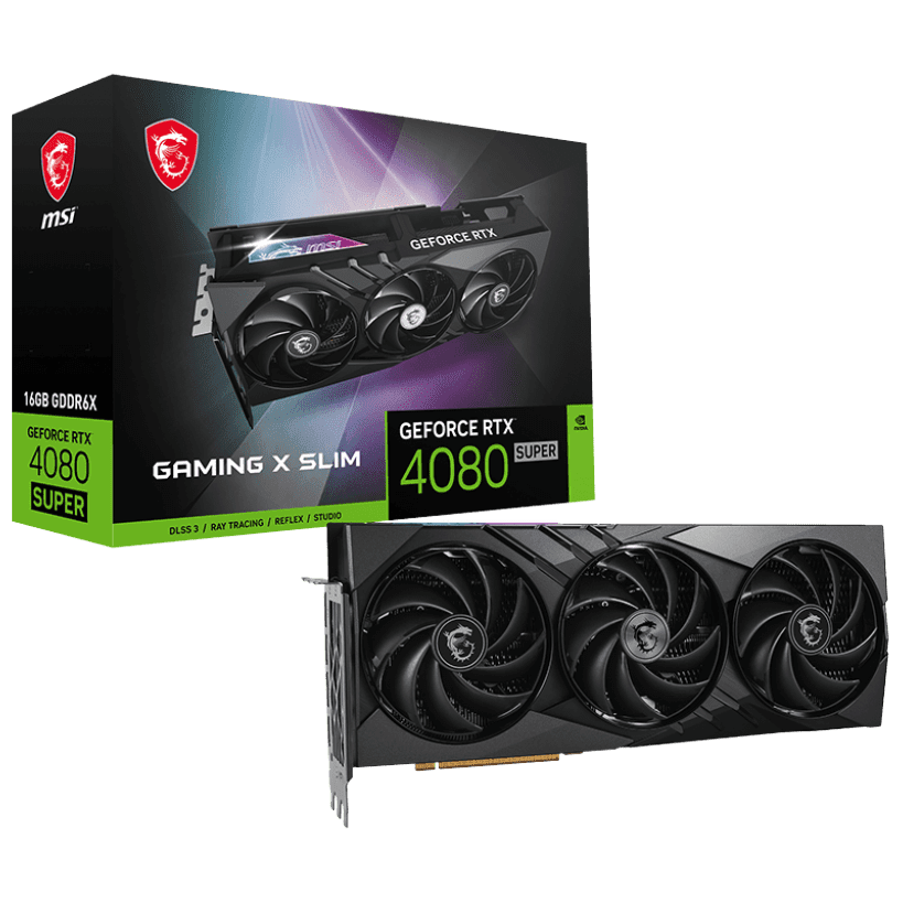 MSI GeForce RTX 4080 Super 16GB Gaming X Slim graphics card