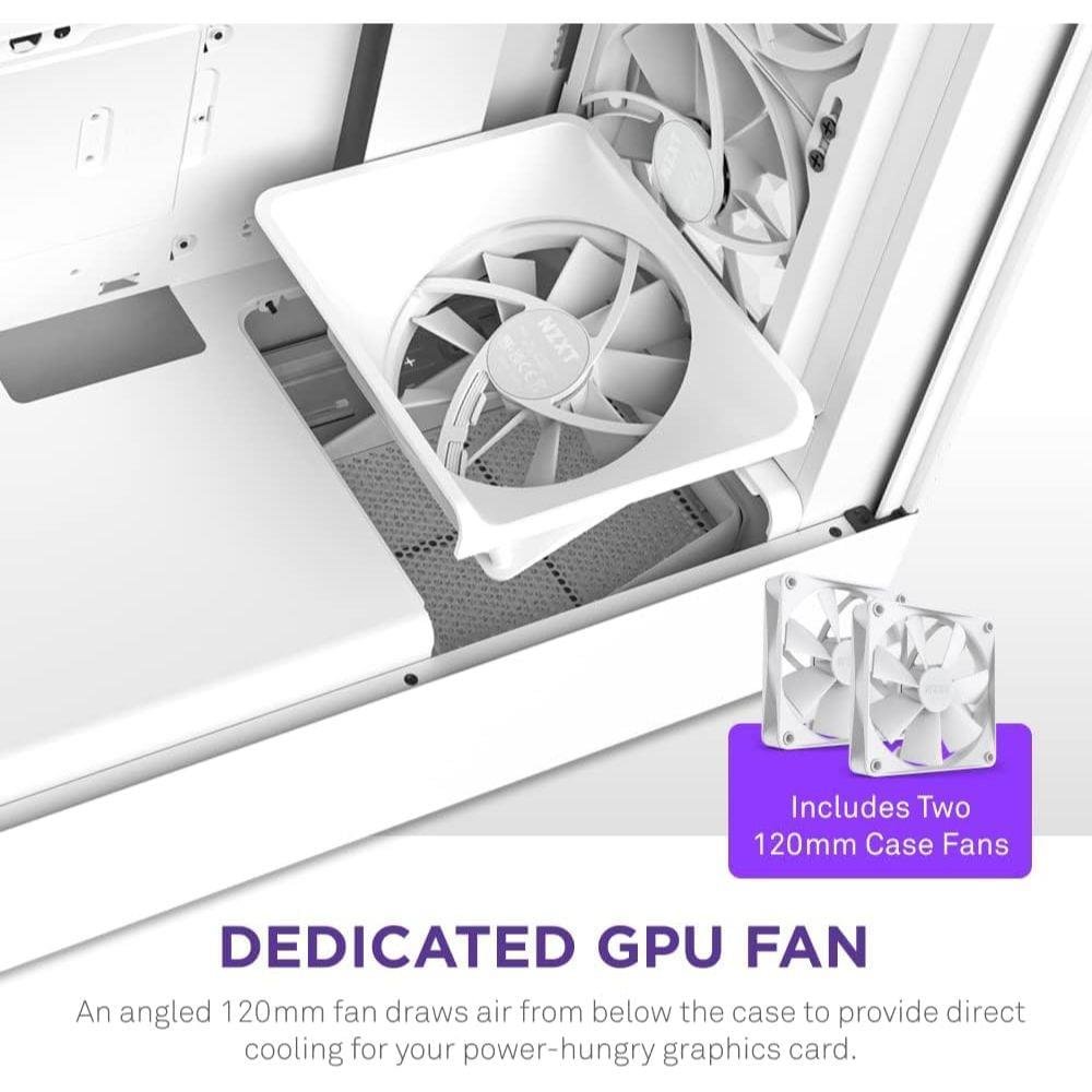 NZXT H5 Flow Compact Mid‑Tower Airflow Case Black – High Performance Airflow ATX Chassis - Image 4