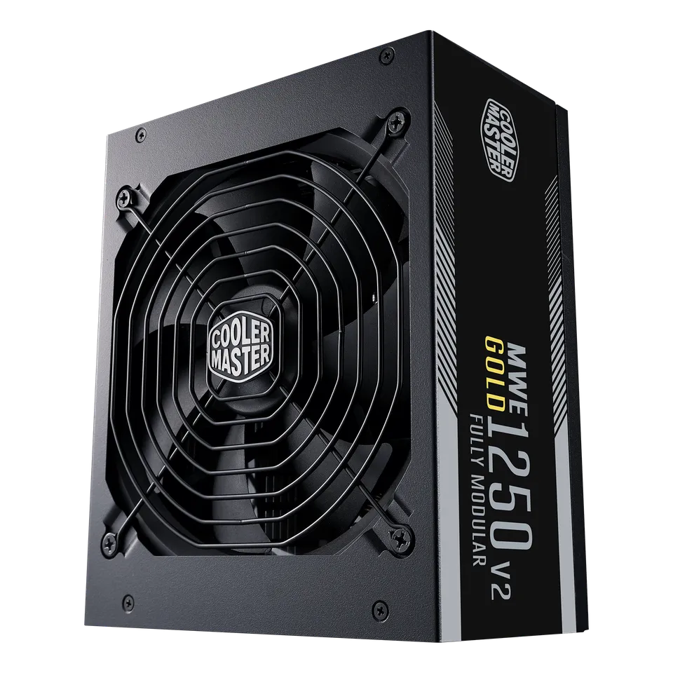 Cooler Master MWE Gold 1250 V2 Fully Modular 80 Plus Gold ATX PSU front view