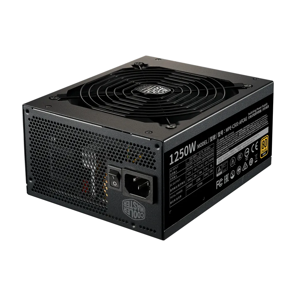 Cooler Master MWE Gold 1250 V2 Fully Modular ATX 3.0 80 Plus Gold Power Supply – High‑Performance 1250W PSU 2 Cooler Master MWE Gold 1250 V2 Fully Modular ATX 3.0 80 Plus Gold Power Supply – High‑Performance 1250W PSU - Image 2