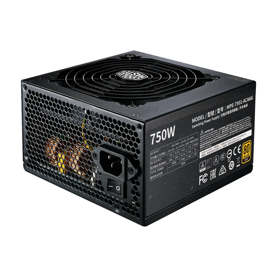 Cooler Master MWE GOLD 750 ‑ V2 80 Plus Gold Certified ATX Power Supply Unit – Fully Modular 750W PSU 2 Cooler Master MWE GOLD 750 ‑ V2 80 Plus Gold Certified ATX Power Supply Unit – Fully Modular 750W PSU - Image 2
