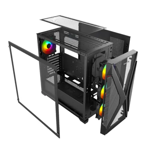 Thunder Diesel TGC‑684 ATX Gaming Case – 3 ARGB Fans Pre‑Installed 4 Thunder Diesel TGC‑684 ATX Gaming Case – 3 ARGB Fans Pre‑Installed - Image 4