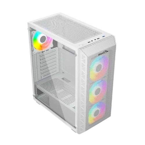 Thunder Furor White ARGB ATX Gaming Case with 3 RGB Fans – Mid Tower PC Chassis - Image 2