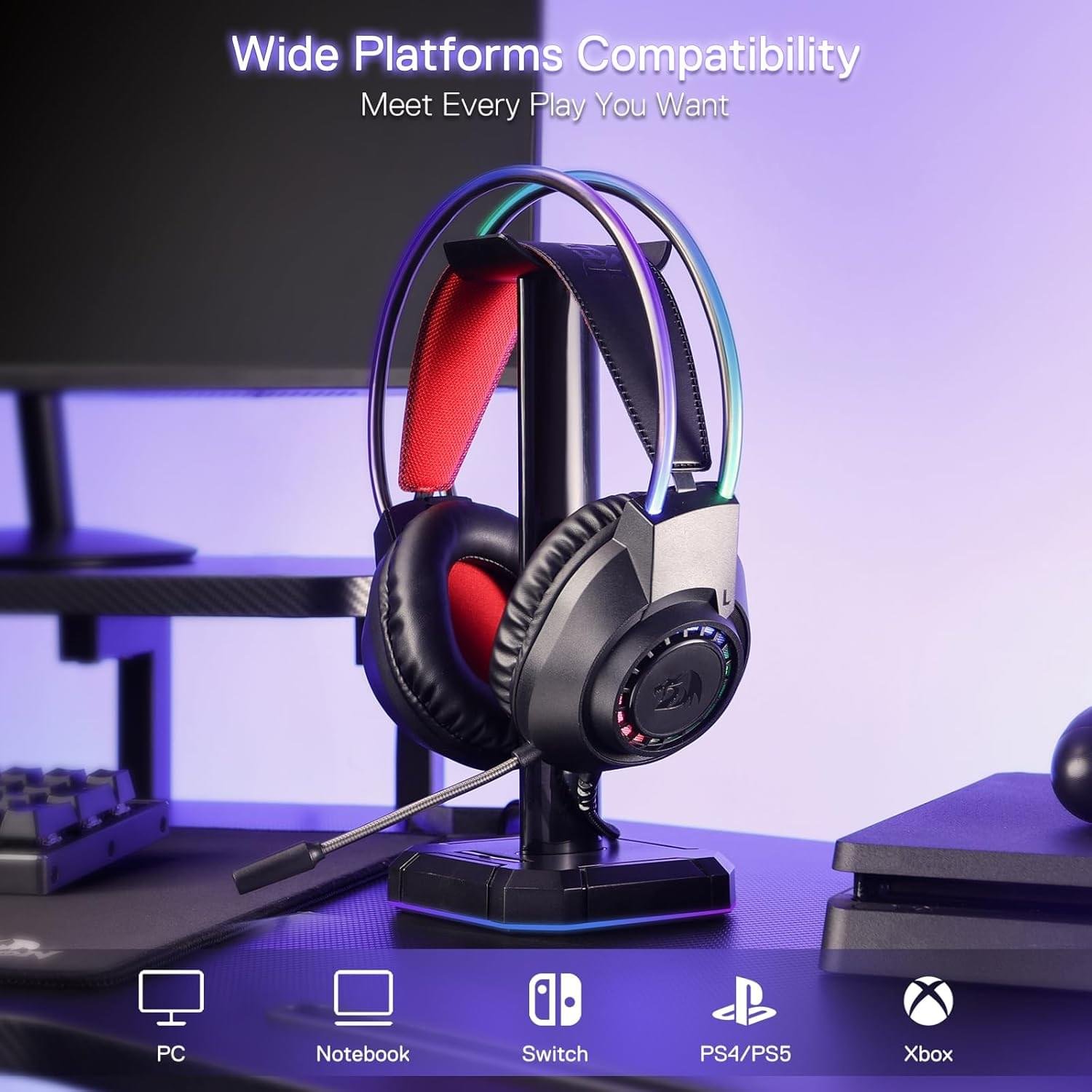 Redragon H231 SCREAM Wired Gaming Headset – RGB Stereo Gaming Audio 3 Redragon H231 SCREAM Wired Gaming Headset – RGB Stereo Gaming Audio - Image 3
