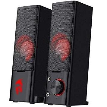 Redragon Orpheus GS550 stereo gaming speaker black with red LED backlight