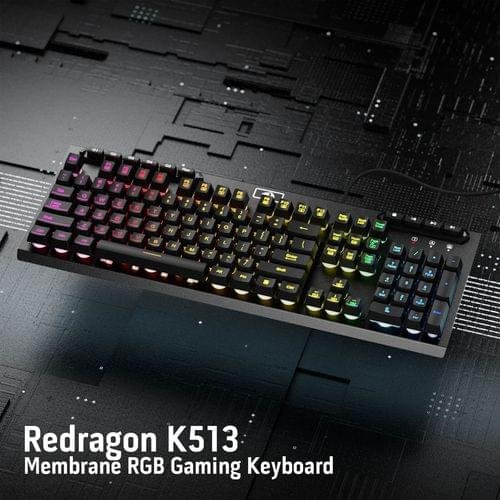 Redragon K513 Aditya RGB Membrane Gaming Keyboard 2 Redragon K513 Aditya RGB Membrane Gaming Keyboard - Image 2